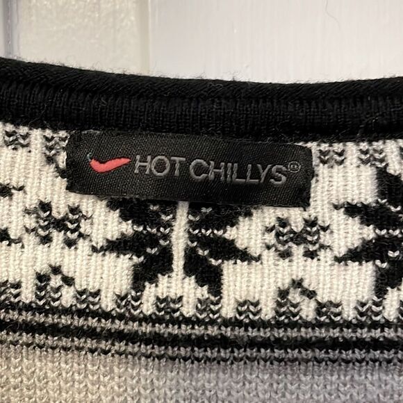 Hot Chillys Nordic Style Sweater, Black/White and Grey - Picture 7 of 8
